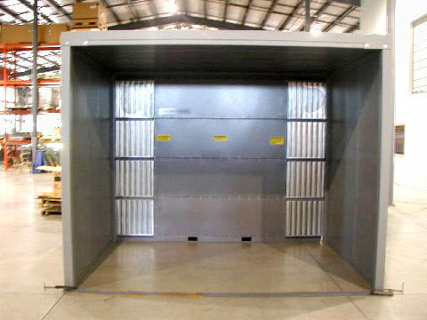 Factory installed filter wall booth